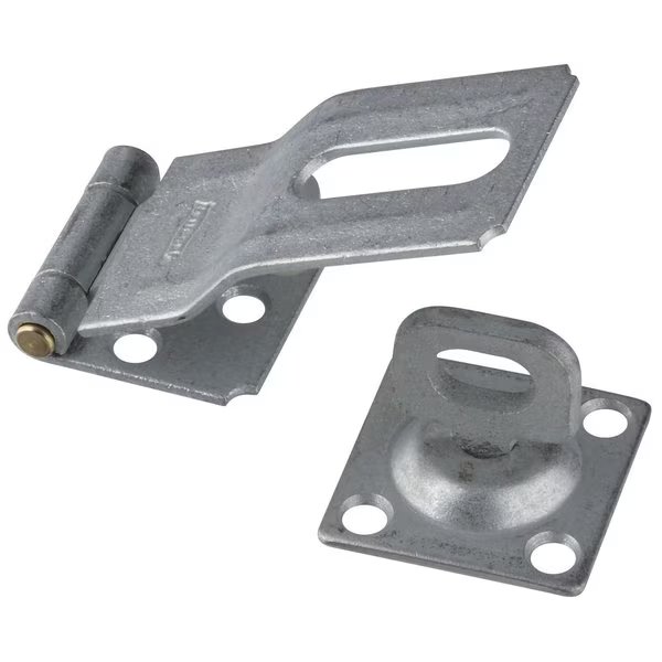 Galvanized Brass/Steel 3-1/4 in. L Swivel Staple Safety Hasp, National Hardware, Mfr#: N103-044